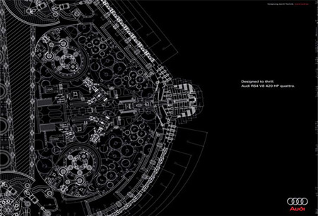 001- audi progettata per eccitare I pubblicitari di Audi volevano forse dimostrare che la tecnologia può essere sexy. Ma forse esagerando.
