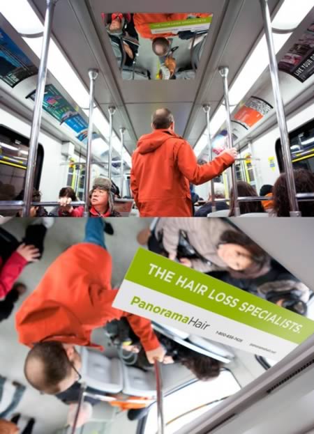 Qual'è il modo migliore per convincervi che vi serve una cura contro la perdita dei capelli? Ma uno specchio sul soffitto dell'autobus o della metro, naturalmente...