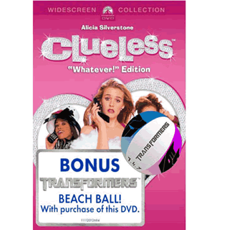 "Clueless" è un filmetto romantico per ragazzine, a cui molto probabilmente non interessa assolutamente nulla di Transformers. Quindi cosa c'entra il pallone?