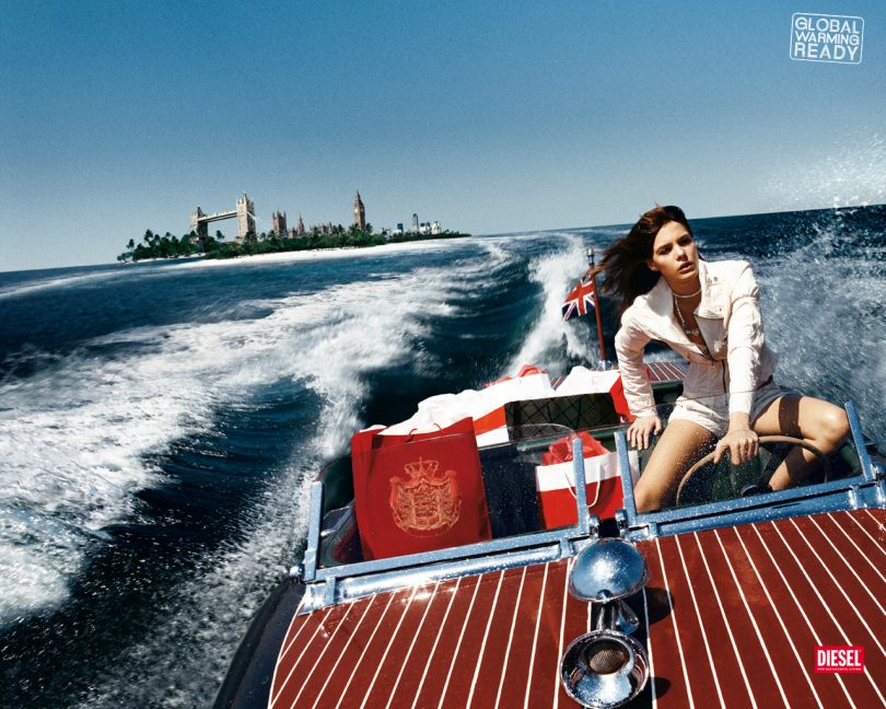 Londra viene trasformata in un isola tropicale dall'effetto serra, nell'immaginazione dei creativi che hanno sviluppato questa campagna di Diesel.