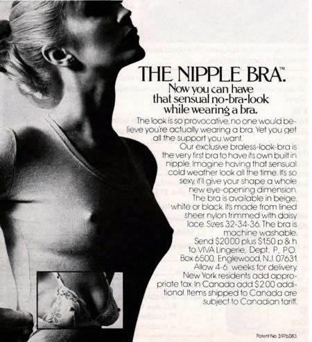 reggiseno con finti capezzoli