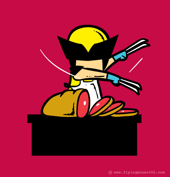 wolverine lavora al banco salumi