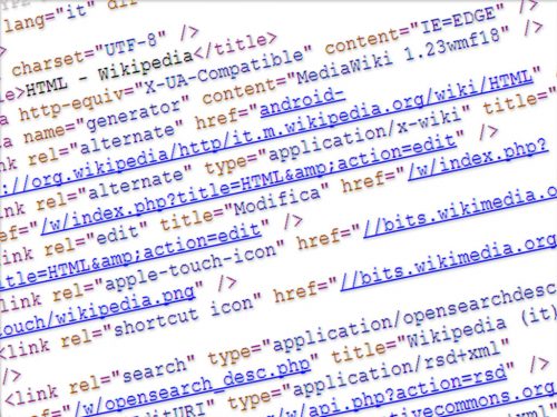 del codice html