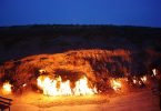 Yanar Dag al tramonto