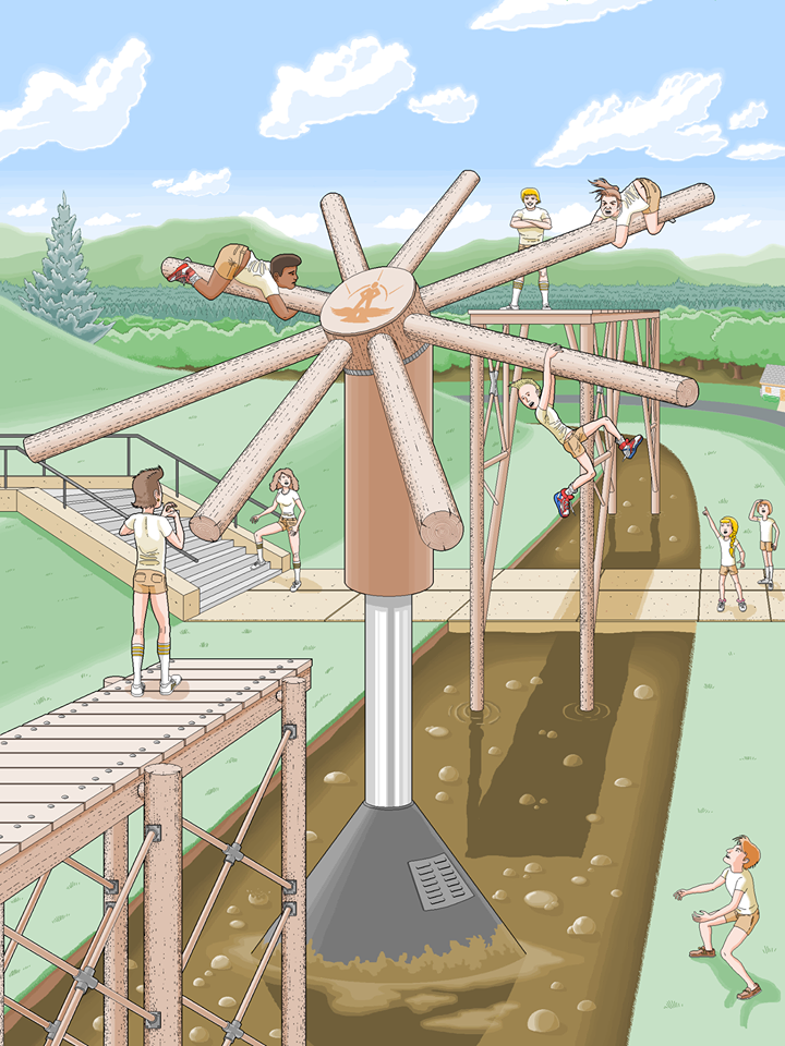 Trapped on the Wheel - Pat Hines Illustration - Facebook
